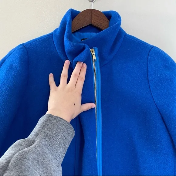 J. CREW MERCANTILE City Coat in Oxford Royal Size 2 - Picture 4 of 11